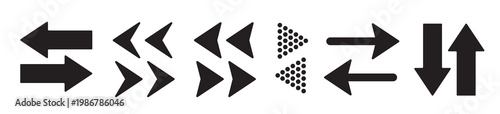 Set of Black Arrows. Arrow icon. collection of the different arrows sign. isolated arrows sign on the white background - Vector