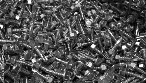 A bunch of Allen-head metal roof screws 
