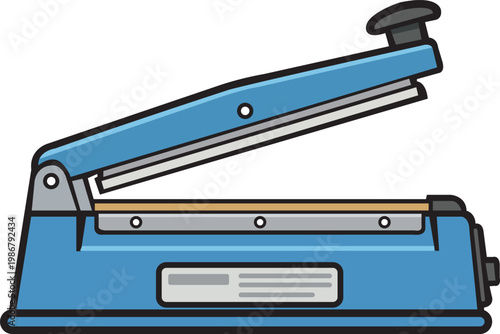 Blue Heat Sealer Machine for Bag Sealing and Packaging in Home Kitchen and Workshop