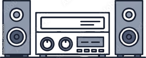 Stereo speaker system, audio equipment, sound system, music player