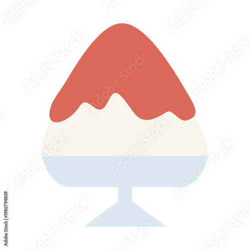 いちごシロップ　かき氷　日本の夏のスイーツ