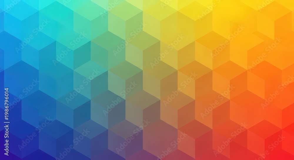 Obraz premium A colorful 3d geometric pattern with hexagons