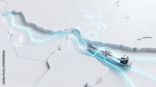 Global Shipping Logistics and Maritime Trade Route Visualization