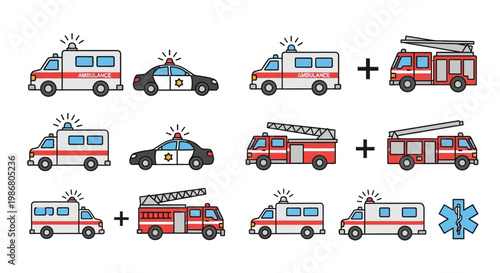 Ambulance Emergency Medical Response Vehicles.