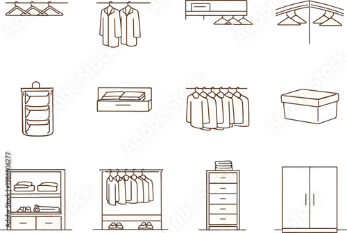 line art collection of kids furniture and play accessories bunk beds changing tables storage teepees. ideal for nursery and playroom design.
