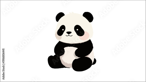 Friendly Bear Mascot in Simple Cartoon Vector Style Isolated
