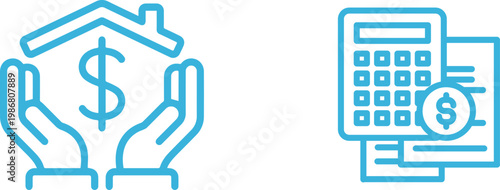 Finance icon set collection group featuring banking money investment budget accounting currency payment business economy tax profit savings credit wallet analytics modern vector design.