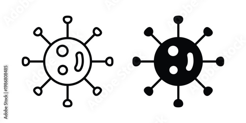 Bacteria icon design Illustration set for Projects