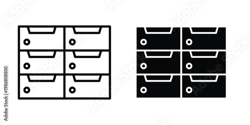 Banking locker icon design Illustration set for Projects
