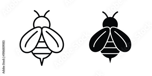 Bee icon design Illustration set for Projects