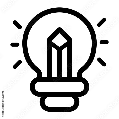 Innovation Focus Lightbulb Core Brilliance Icon