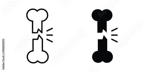 Broken bone icon design Illustration set for Projects