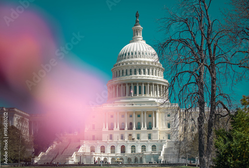 The Capitol Building in Washington DC in spring