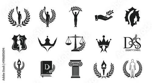 Dignity Justice and Human Rights Symbol Collection