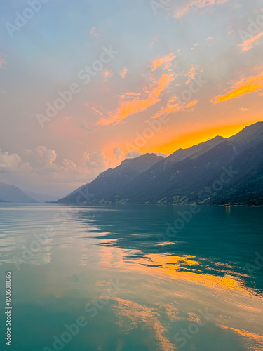 Sunset over Lake Brienz