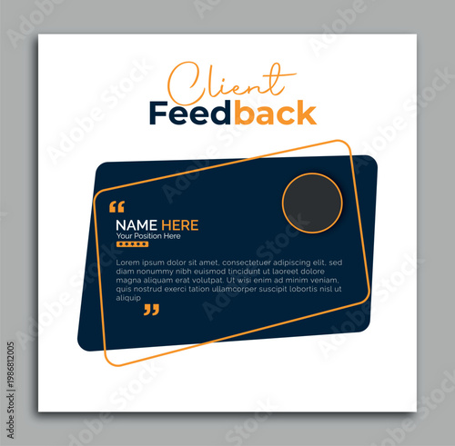 Modern Customer Feedback and Testimonial Social Media Post Template