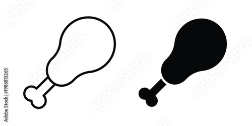 Chicken leg icon design Illustration set for Projects
