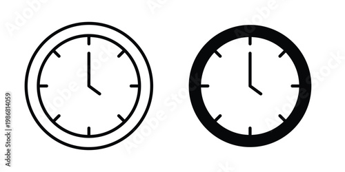 Clock icon design Illustration set for Projects