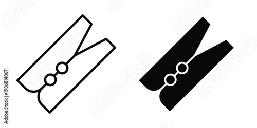 Clothespin icon design Illustration set for Projects