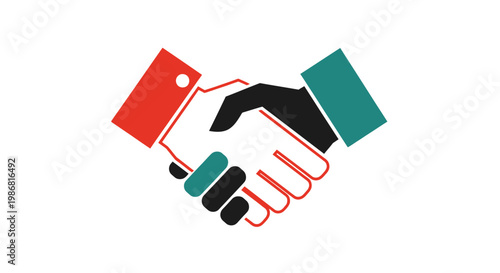 Handshake partnership agreement business concept.