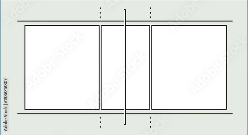 a simple diagram of a triptych panel.