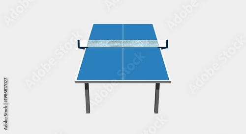 Blue ping pong table illustration.