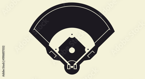 Baseball field layout illustration.