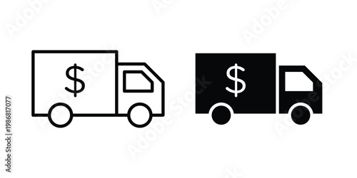 Delivery cost icon design Illustration set for Projects