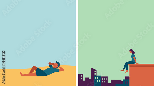 Conceptual Comparison Relaxation vs. Depression