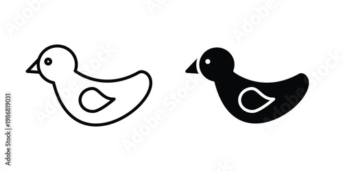 Duck toy icon design Illustration set for Projects