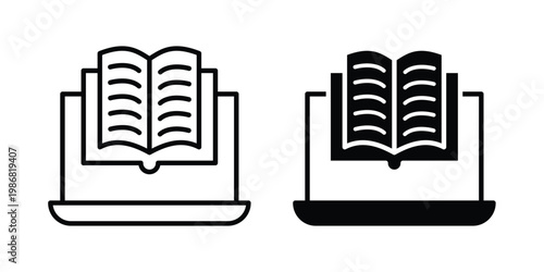 Ebook icon design Illustration set for Projects