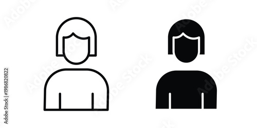 female icon design Illustration set for Projects
