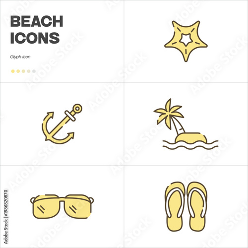 Icons about beach activities and summer pack