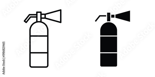 Fire extinguisher icon design Illustration set for Projects
