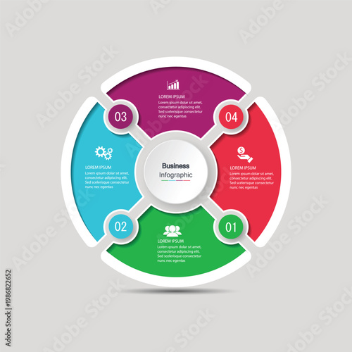 business infographic with email marketing statistics vector illustration