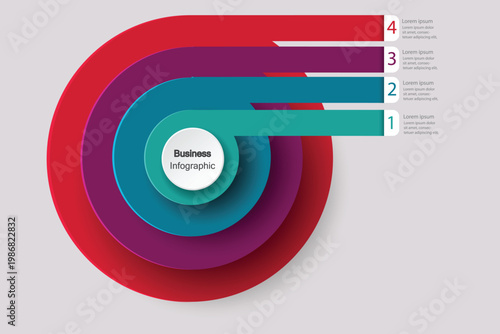 business magnifying glass targeting growth stages vector illustration