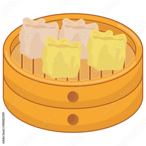 Dimsum Chinese Food Illustration