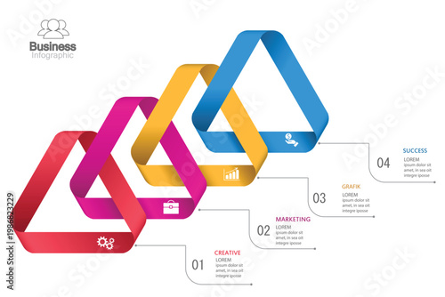 colorful business infographic elements vector illustration