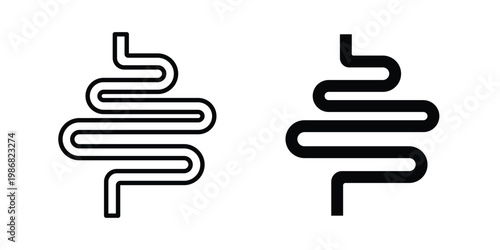 Gut constipation icon design Illustration set for Projects