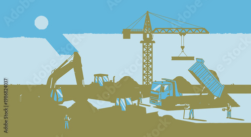 Construction worker on a site.