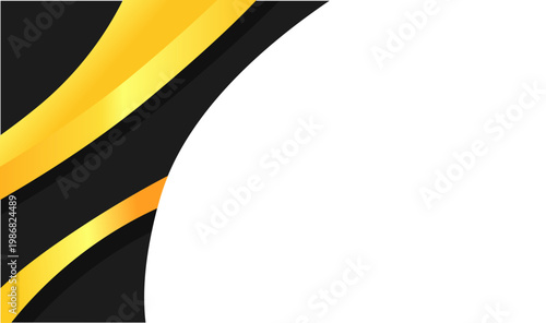 Black gold abstract banner with opulent hues on a luxurious white background. Suitable for high-end designs, luxury brands, and elegant promotions.