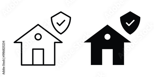 House insurance icon design Illustration set for Projects