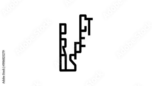 Prospect symbol, black isolated silhouette