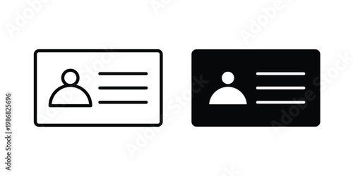 ID card icon design Illustration set for Projects