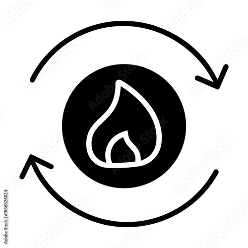 Natural gas icon vector. Propane Illustration sign. Gas supply symbol. Gas logo.
