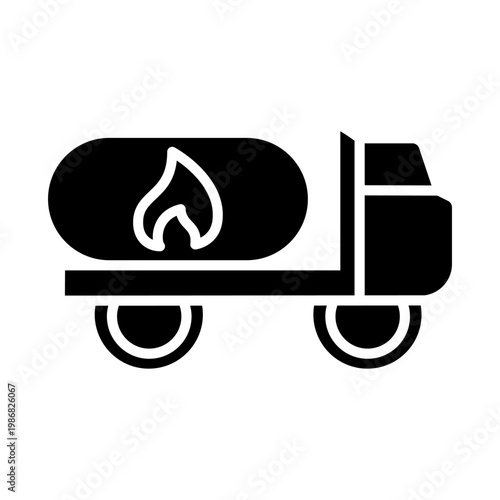 Natural gas icon vector. Propane Illustration sign. Gas supply symbol. gas transportation logo.
