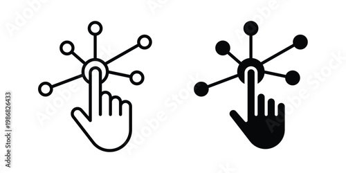Interactivity icon design Illustration set for Projects