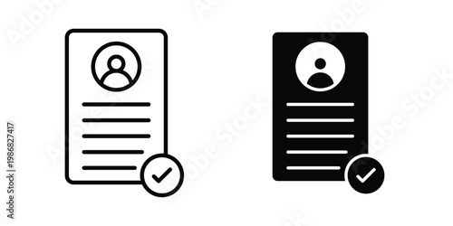 Job resume icon design Illustration set for Projects