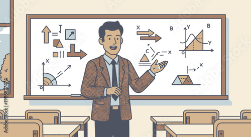 Man standing in front of classroom.