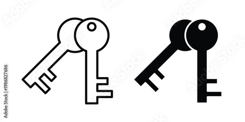 Keys icon design Illustration set for Projects